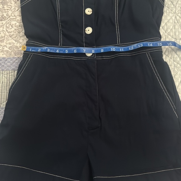 NWOT Maeve for Anthropologie Portside Navy Blue Romper size  12 - Picture 5 of 12